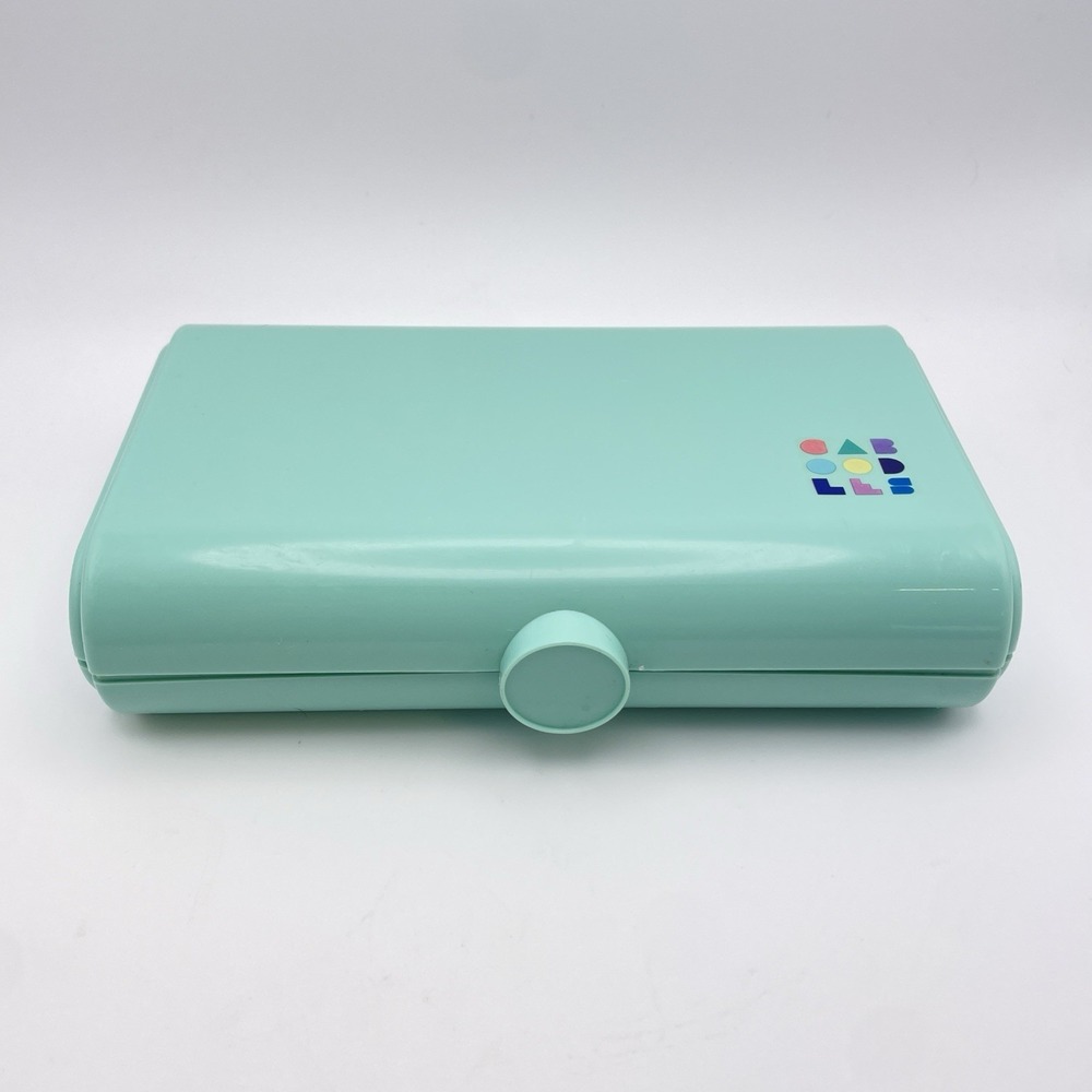 Caboodles Take It Touch Up Cosmetic Makeup Organizer Sage Green 2 Tier W/Mirror